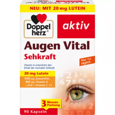 DOPPELHERZ Augen Vital Sehkraft aktiv kapsulas, 90 kapsulas