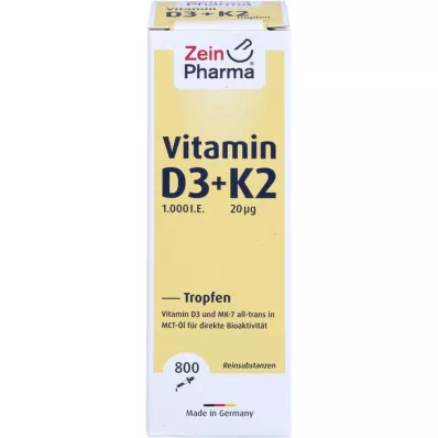 VITAMIN D3+K2 MK-7 pilieni iekšķīgai lietošanai, augstas devas, 25 ml