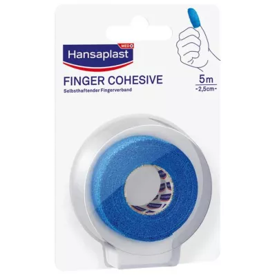 HANSAPLAST Pirkstu lente pašlīmējoša 2,5 cmx5 m, zila, 1 gab HANSAPLAST Pirkstu lente pašlīmējoša 2,5 cmx5 m, zila, 1 gab