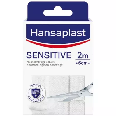 HANSAPLAST Sensitive ģipsis hipoalerģisks 6 cmx2 m, 1 gab HANSAPLAST Sensitive ģipsis hipoalerģisks 6 cmx2 m, 1 gab