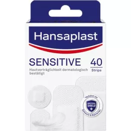 HANSAPLAST Sensitive plāksteri hipoalerģiskas sloksnes, 40 gab