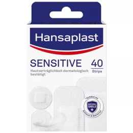 HANSAPLAST Sensitive plāksteri hipoalerģiskas sloksnes, 40 gab