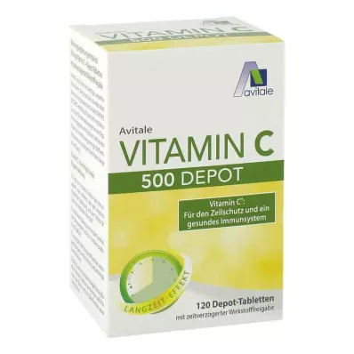 VITAMIN C 500 mg Depot tabletes, 120 kapsulas