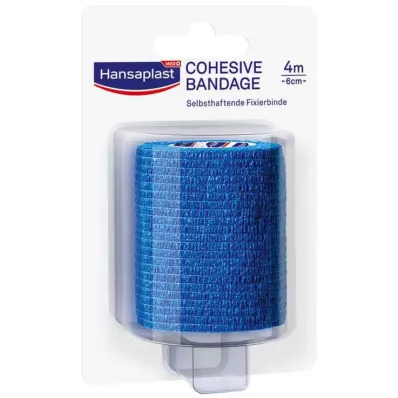 HANSAPLAST Fiksācijas pārsējs pašlīmējošs.6 cmx4 m, zils, 1 gab