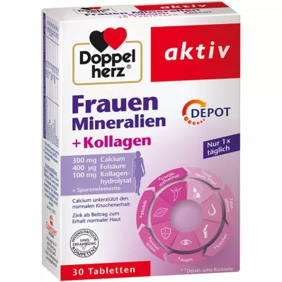 DOPPELHERZ Women Minerals+Collagen Depot tabletes, 30 gab