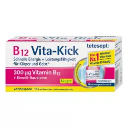 TETESEPT B12 Vita-Kick 300 µg dzeramā amp. priekšrocību iepakojums, 18 gab