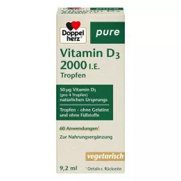 DOPPELHERZ D3 vitamīns 2000 I.U. tīri pilieni, 9,2 ml