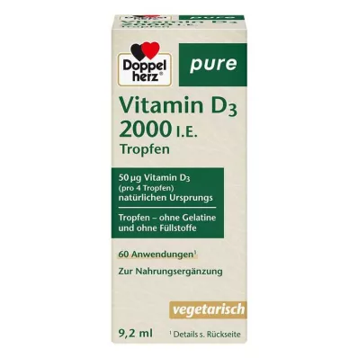 Doppelherz Vitamin D3 2000 SV tīri pilieni, 9,2 ml Doppelherz Vitamin D3 2000 SV tīri pilieni, 9,2 ml