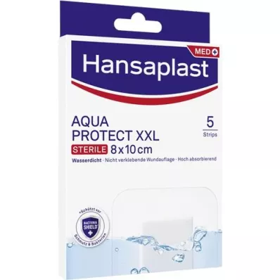 HANSAPLAST Aqua Protect sterils brūču pārsējs 8x10 cm, 5 gab