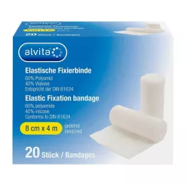 ALVITA Elastīgs fiksācijas pārsējs 8 cmx4 m, 20 gab