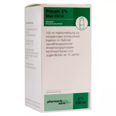 Procaine pharmarissano 2% Maxi šķīdums injekcijām Fla.100 ml, 100 ml Procaine pharmarissano 2% Maxi šķīdums injekcijām Fla.100 ml, 100 ml