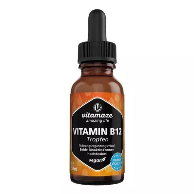 VITAMIN B12 100 µg augstas devas vegānu pilieni, 50 ml