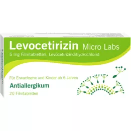 LEVOCETIRIZIN Micro Labs 5 mg apvalkotās tabletes, 20 gab