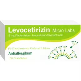 LEVOCETIRIZIN Micro Labs 5 mg apvalkotās tabletes, 100 gab