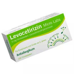 LEVOCETIRIZIN Micro Labs 5 mg apvalkotās tabletes, 100 gab