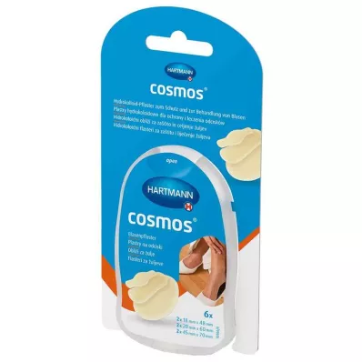 COSMOS Pūslīšu plāksteru maisījums, 3 izmēri, 6 gab COSMOS Pūslīšu plāksteru maisījums, 3 izmēri, 6 gab