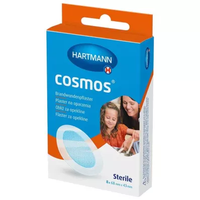 COSMOS Apdegumu plāksteri 43x68 mm, 8 gab COSMOS Apdegumu plāksteri 43x68 mm, 8 gab