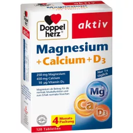 DOPPELHERZ Magnijs+kalcijs+D3 tabletes, 120 kapsulas