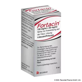 FORTACIN 150 mg/ml + 50 mg/ml izsmidzināms uz ādas, 5 ml