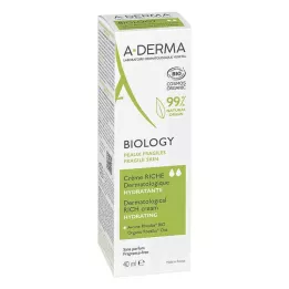 A-DERMA Bioloģiskais krēms, bagātīgs dermatoloģiskais, 40 ml