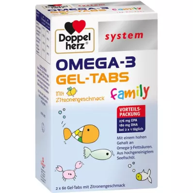 DOPPELHERZ Omega-3 Gel-Tabs ģimenes sistēma, 120 gab