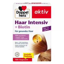 DOPPELHERZ Hair Intensive+Biotin kapsulas, 100 kapsulas