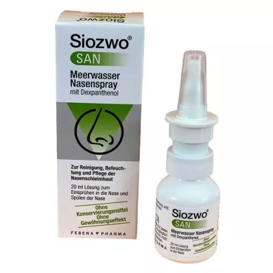 SIOZWO SAN Jūras ūdens deguna aerosols ar dekspantenolu, 20 ml SIOZWO SAN Jūras ūdens deguna aerosols ar dekspantenolu, 20 ml