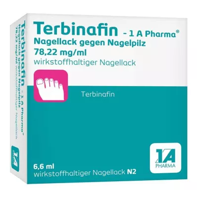 Terbinafin-1A Pharma nagu laka pret nagu sēnīti, 6,6 ml Terbinafin-1A Pharma nagu laka pret nagu sēnīti, 6,6 ml
