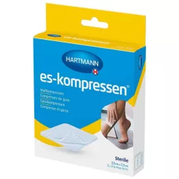 es-kompressen® marles kompreses 7,5 cm x 7,5 cm sterilas, 5x2 gab