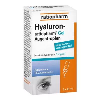 Hyaluron-Ratiopharm gēla acu pilieni, 2x10 ml