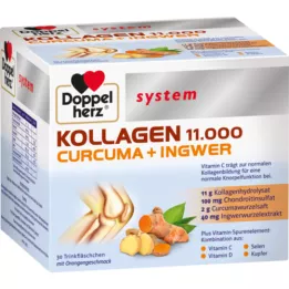 DOPPELHERZ Kolagēns 11.000 Curcuma+Ingw.system TRA, 30X25 ml