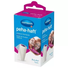 PEHA-HAFT Fiksācijas pārsējs bez lateksa 8 cmx4 m OTC, 1 gab