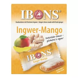 IBONS Košļājamās konfektes Ginger Mango Box, 60 g
