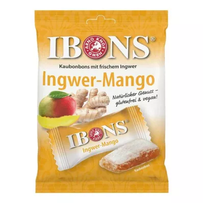 IBONS Ingvera Mango košļājamās konfektes maisiņā, 92 g