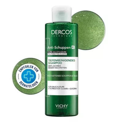 VICHY DERCOS Šķīdums pret blaugznām K Pump Solution, 250 ml