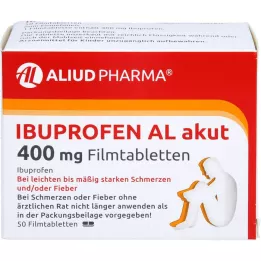 IBUPROFEN AL akūtas 400 mg apvalkotās tabletes, 50 gab