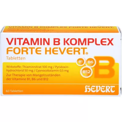 VITAMIN B KOMPLEX forte Hevert tabletes, 60 kapsulas