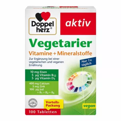 Doppelherz veģetārie vitamīni + minerālvielas aktīvi, 100 gab