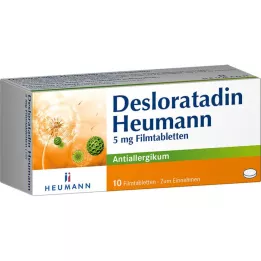 DESLORATADIN Heumann 5 mg apvalkotās tabletes, 10 gab