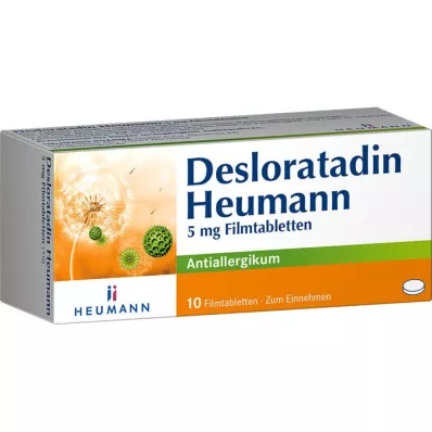 DESLORATADIN Heumann 5 mg apvalkotās tabletes, 10 gab