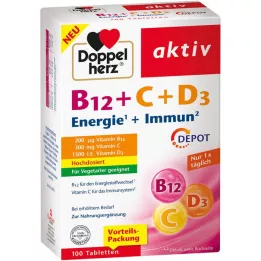 DOPPELHERZ B12+C+D3 Depot aktīvās tabletes, 100 gab