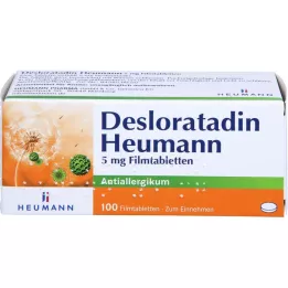 DESLORATADIN Heumann 5 mg apvalkotās tabletes, 100 gab