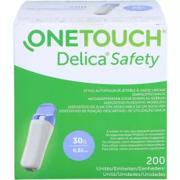 ONE TOUCH Delica drošības vienreizējās lietošanas lances ierīce 30 G, 200 gab