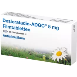 DESLORATADIN ADGC 5 mg apvalkotās tabletes, 20 gab
