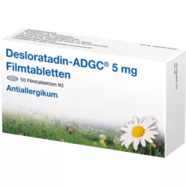 DESLORATADIN ADGC 5 mg apvalkotās tabletes, 50 gab