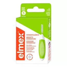 ELMEX Starpzobu birstes ISO 5 izmērs 0,8 mm, zaļas, 8 gab
