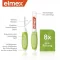 ELMEX Starpzobu birstes ISO 5 izmērs 0,8 mm, zaļas, 8 gab