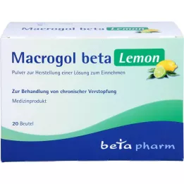 MACROGOL beta Lemon Plv.z.Her.e.Lsg.z.Oral, 20 gab