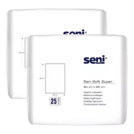 SENI Soft Super gultas aizsardzības spilventiņš 60x90 cm, 2X25 gab
