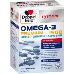 DOPPELHERZ Omega-3 Premium 1500 sistēmas kapsulas, 60 kapsulas